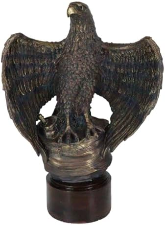 Ebros Gift Patriotic Bald Eagle Flag Statue