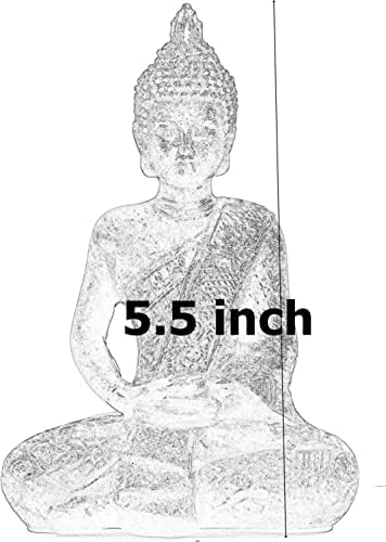 Bellaa Buddha Statue Meditation Dhyana Mudra Sitting Decor Sculpture