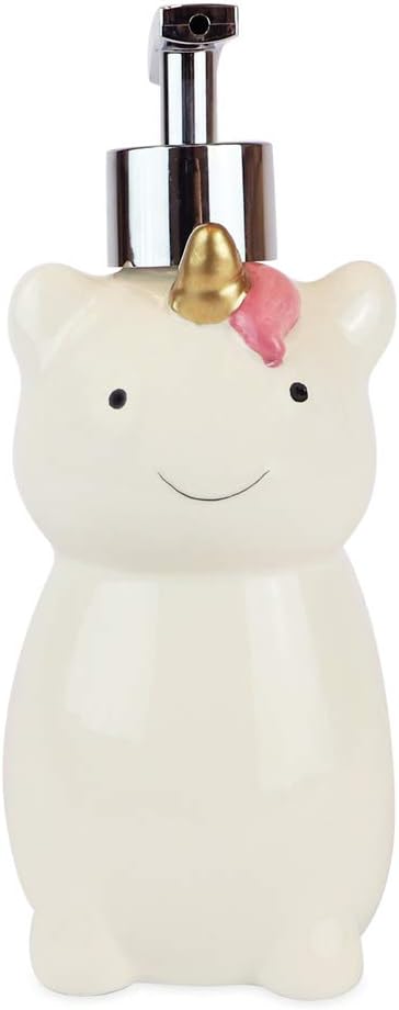 Isaac Jacobs White Ceramic Unicorn Soap Dispenser