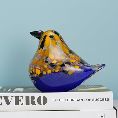 Handmade Blown Glass Bird Figurine Home Decor