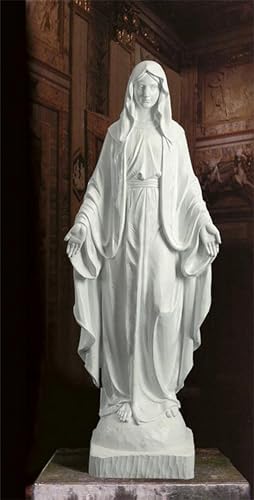 Val Gardena Our Lady of Grace Wood Resin Statue 50 Tall