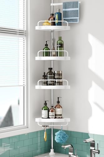 Hamitor Corner Shower Caddy 4Tier Organizer