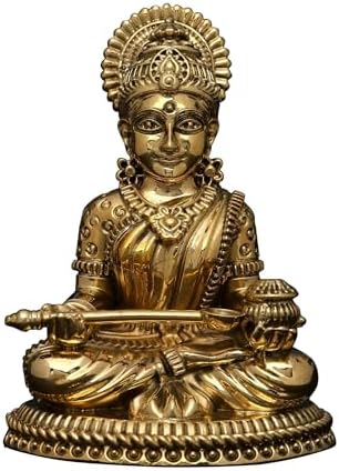 Exotic India Small Superfine Annapurna Brass Statue