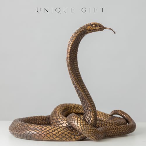 YouFine Bronze King Cobra Sculpture 134 Lifelike Statue 1