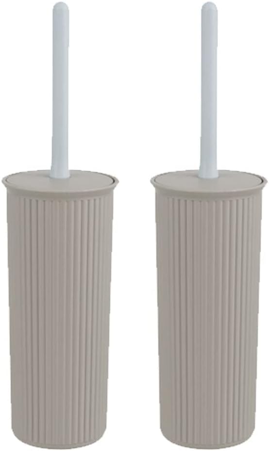 Superio Decorative Toilet Brush Set Taupe 2 Pack
