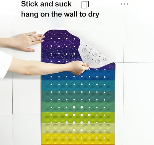 Lnond Rainbow Bathtub Mat 40 x 16 Inch Non-Slip