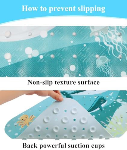 Secopad Baby Bath Mat with Suction Cups and Drain Holes 1