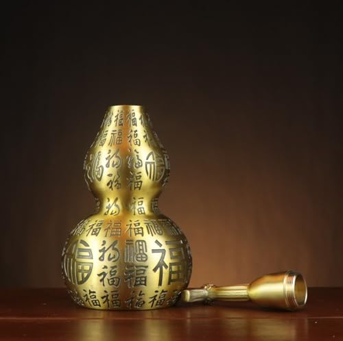 Usoway Yellow Brass Fenghuo Wall Deco Statue 15cm