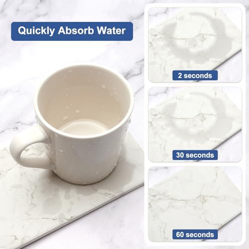 Deceram 2 Pcs Water Absorbing Ceramic Drying Trays