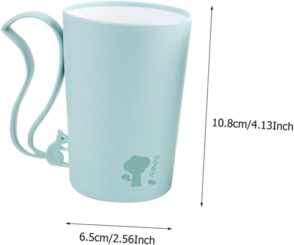 Amosfun 2pcs Squirrel Water Cup with Handle for Home and Travel