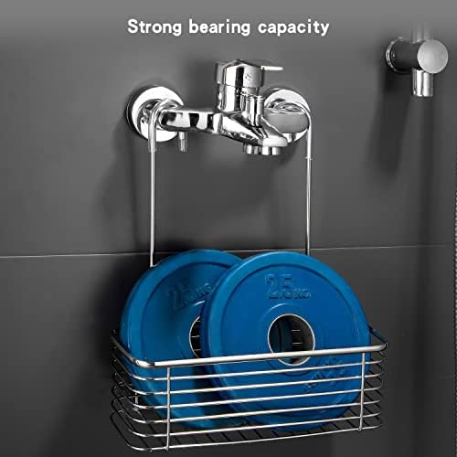 304 Stainless Steel Hanging Shower Rack with Rotatable Hooks