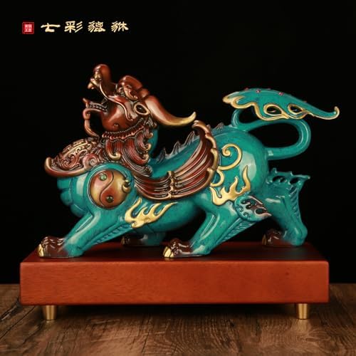 Usoway Brass Qilin Pair Home Decor Collection