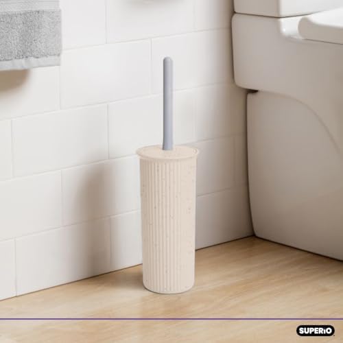 Superio Eco-Friendly Toilet Bowl Brush with Holder Set