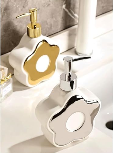 Ceramic Flower Shape Lotion Dispenser 350ml