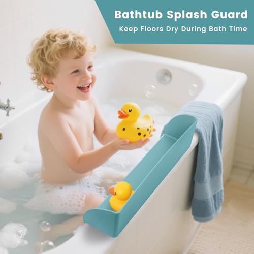 WaterLuu Silicone Splash Guard with Suction Cups Green