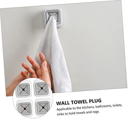 GLEAVI 4Pcs Wall Mounted Towel Racks No Drill Design