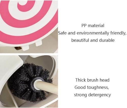Toilet Brush Holder with Donut Design Yellow
