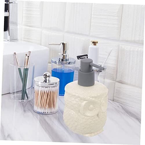 PRETYZOOM Modern Owl Ceramic Lotion Dispenser 440ml Reusable Soap Bottle