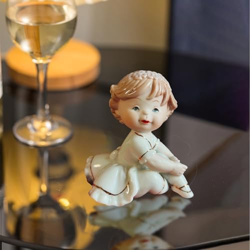 MTME Golden Princess Porcelain Sculpture Decor