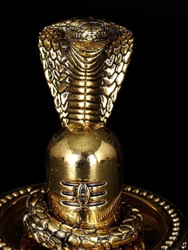 Exotic India Small Superfine Shiva Linga Brass Statue 1