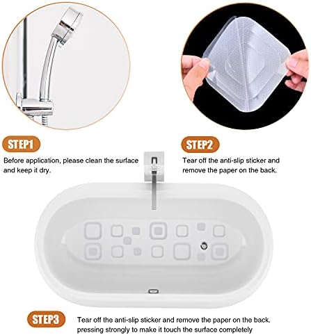 Secopad Non-Slip Bathtub Stickers 72 PCS Clear Set