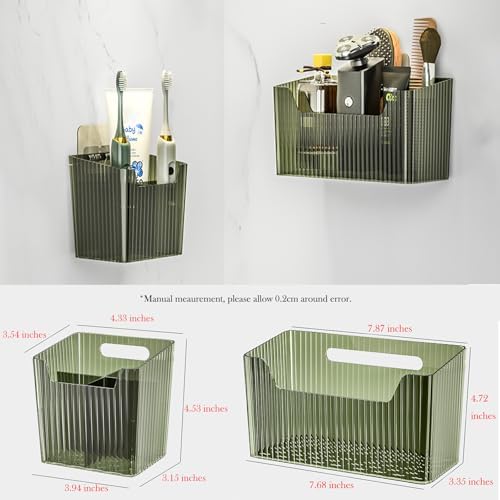 Lae Nuvole Set Of 2 Wall Mounted Shower Caddy Organizer Bins