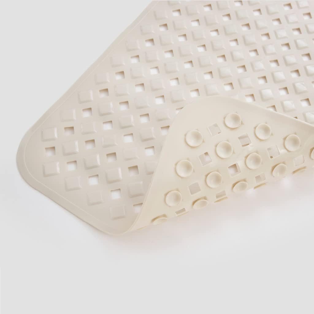 Cladore Extra Large Non-Slip Bath Mat 35L x 16W Inch Beige