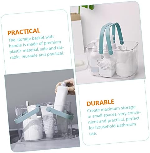 FOYTOKI Portable Plastic Bathroom Organizer Basket with Handle 1