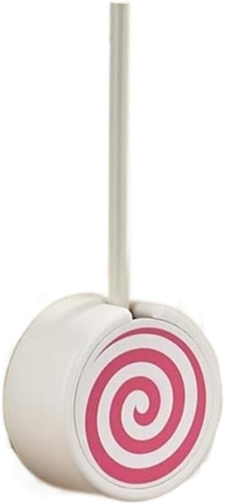 Toilet Brush Holder with Donut Design Yellow