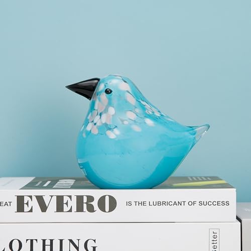 ORRFIDDY Handmade Glass Bird Statue Figurine Decoration