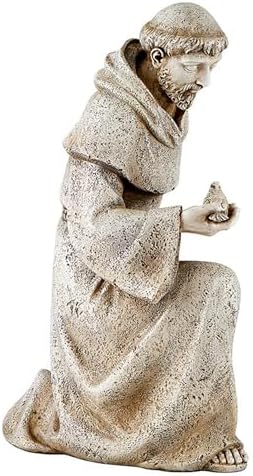 Garden Statue - Saint Francis of Assisi 145 Tall Kneeling with Bird 1