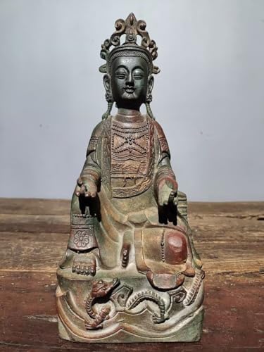 Julrybox Brass Buddha Statue 93 Inch Collectible Figurine