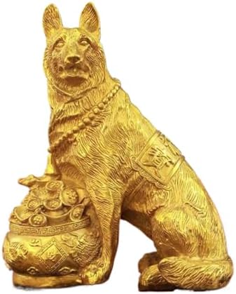 Ecqizer Feng Shui Lucky Dog Figurine Home Office Decoration