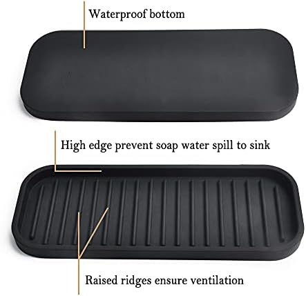 Gosmol Silicone Sponge Holder 2 Pack - Counter Organizer and Dish Caddy