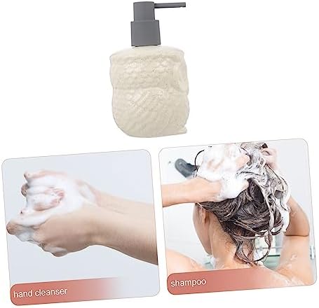 PRETYZOOM Modern Owl Ceramic Lotion Dispenser 440ml Reusable Soap Bottle