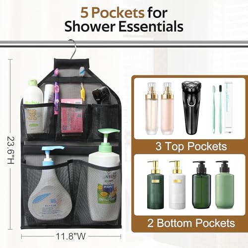 MISSLO Mesh Shower Caddy with Rotatable Hanger