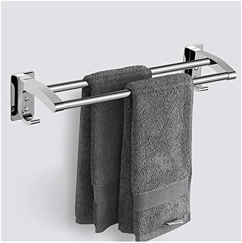 ALDEPO Wall Mounted Towel Rack with 2 Hooks 82Cm