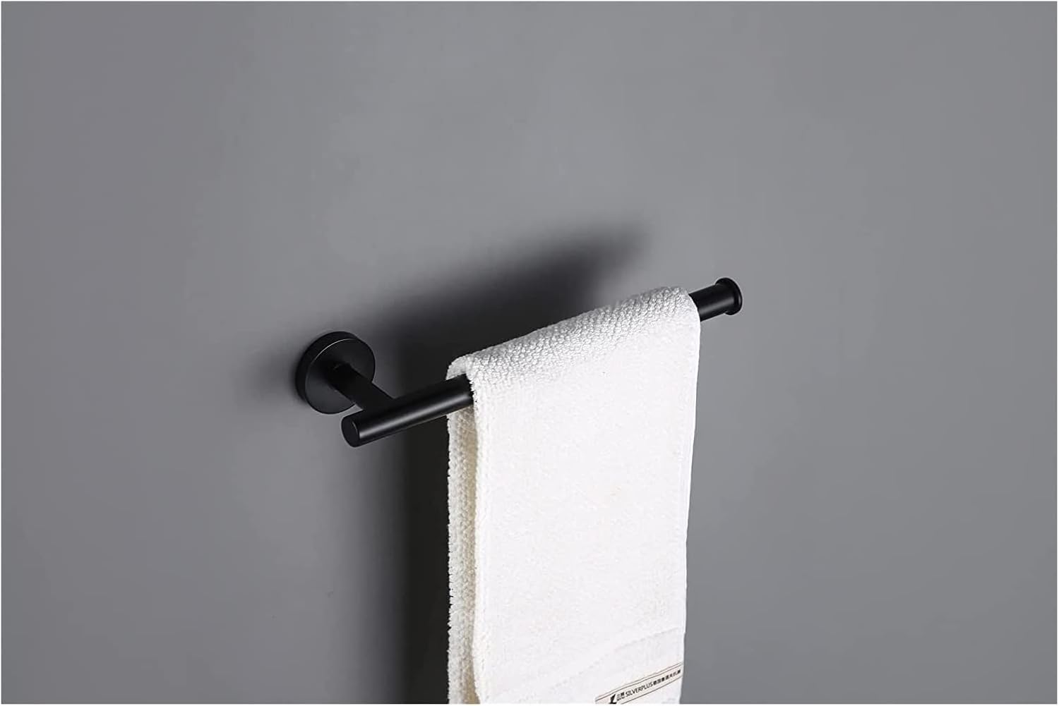 ALDEPO 4-Piece Black Stainless Steel Towel Rack