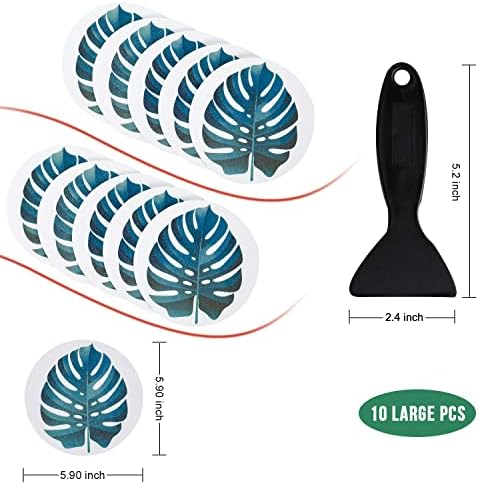Secopad Non-Slip Bathtub Stickers 10PCS Leaf Decals