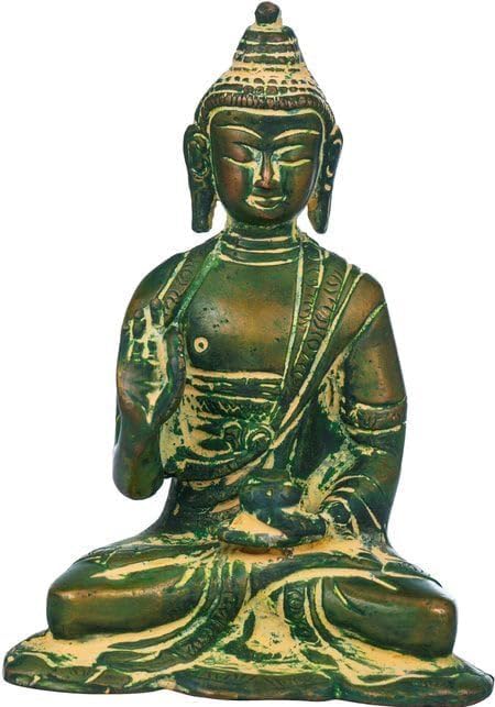 Exotic India Brass Buddha Statue - Vitarka Mudra