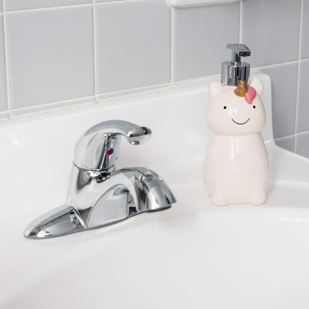Isaac Jacobs White Ceramic Unicorn Soap Dispenser