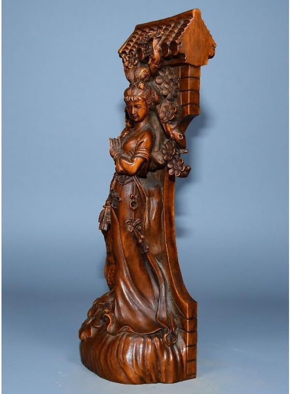 LimpaC Mini Boxwood Plum Blossom Statue Handmade Decor