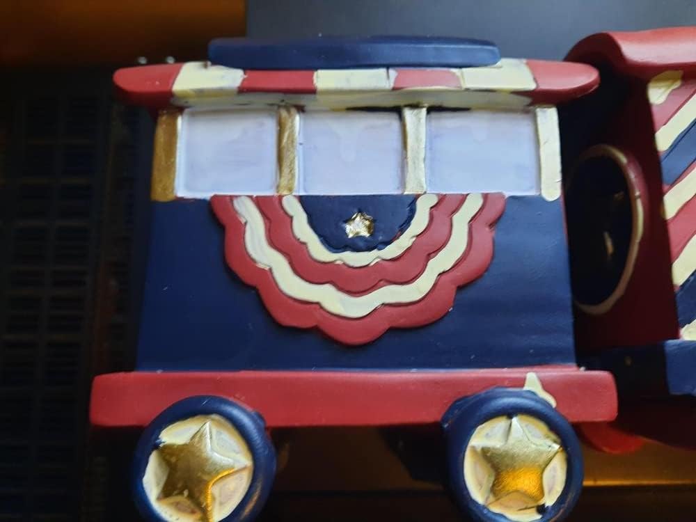 Rustic Americana 1776 Train Figurine 4th of July Decoration