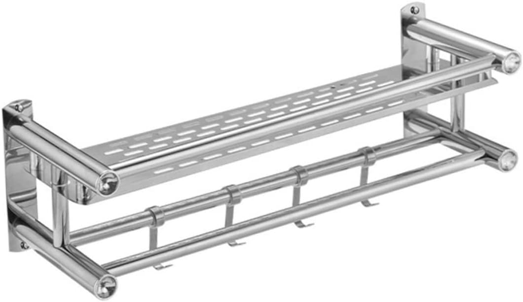 LIFKOME Bathroom Storage Rack with Movable Hooks
