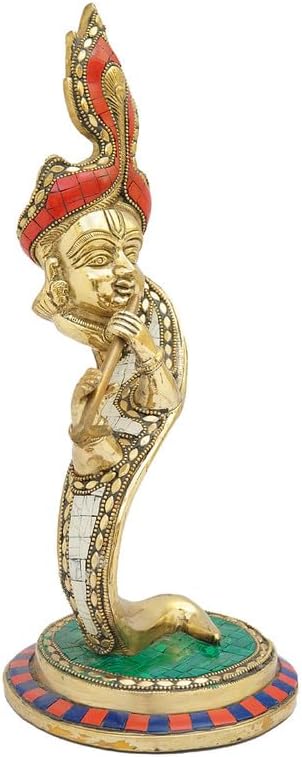 Statuestudio Krishna Flute Brass Idol 13 Inch