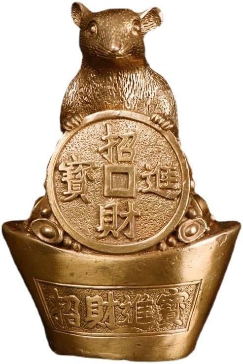 Usoway Copper Mouse Figurine Collectible Ornament
