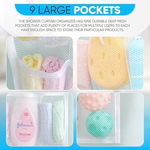 Handy Laundry 2-Pack Shower Organizer with 9 Pockets 1
