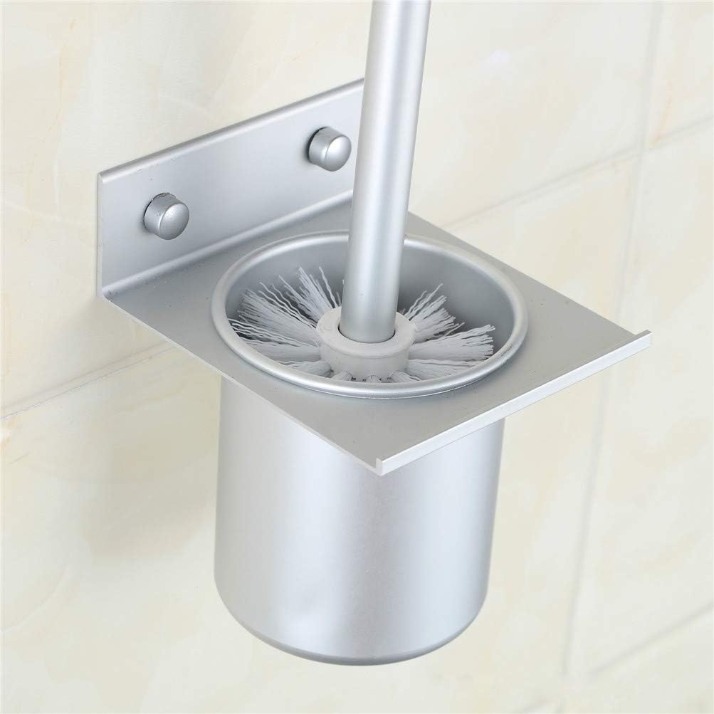LUDSUY Aluminum Toilet Brush Holder with Storage Tray 1