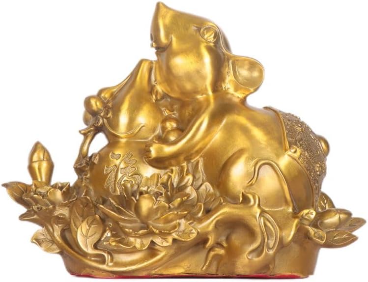 Usoway Copper Mouse Figurine Wealth and Prosperity
