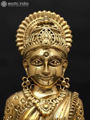 Exotic India Small Superfine Annapurna Brass Statue